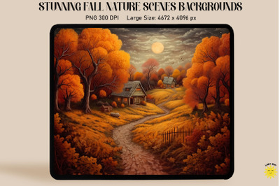 Vintage Tranquil Fall Landscape