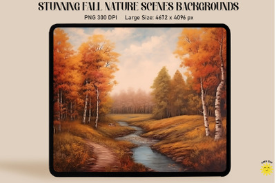 Vintage Tranquil Fall Landscape