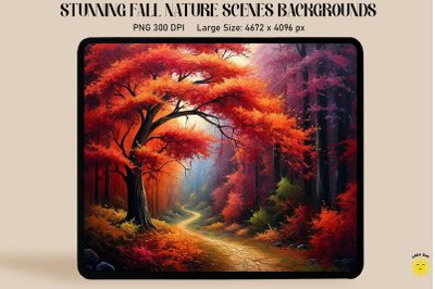 Beautiful Vivid Autumn Trees Backgrounds