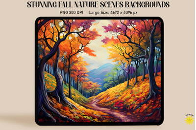 Colorful Fall Landscape Backgrounds