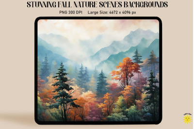 Fall Trees In The Mountains Backgrounds