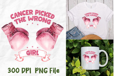 Cancer Picked The Wrong Gir Pinkl Boxing