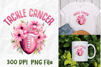 Tackle Cancer Pink American Football