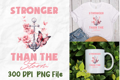 Stronger Than The Storm Pink Anchor