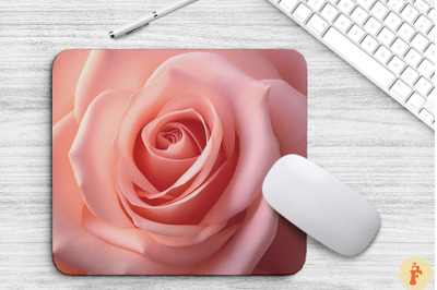 Romance Pink Rose Mouse Pad Design