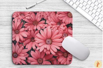 Pink Daisies Art Print Mouse Pad Design