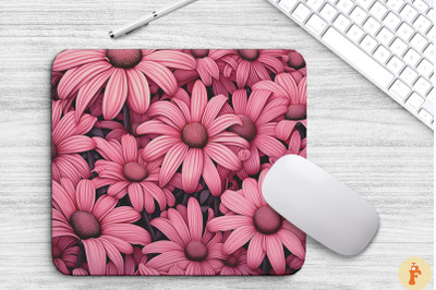 Pink Daisies Art Print Mouse Pad Design