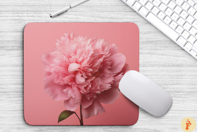 Beautiful Pink Flower Mouse Pad Design