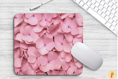 3D Pink Hydrangeas Mouse Pad Design