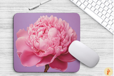 Beautiful Pink Peony Flowers Mouse Pad