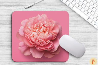 Beautiful Pink Peony Flowers Mouse Pad