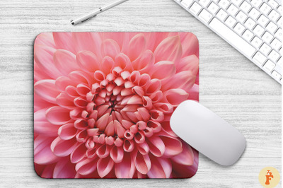 Pink Chrysanthemum Flower Mouse Pad