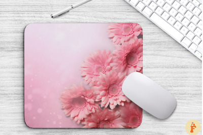 Pink Peony Soft Pastel Color Mouse Pad