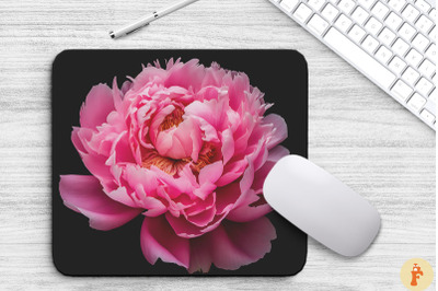 Peony Flower Blooming Mouse Pad Design