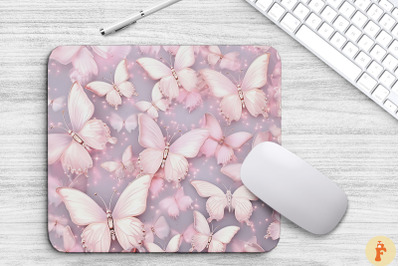 Lovely Pink Butterflies Mouse Pad