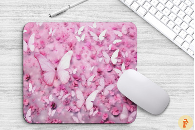 Lovely Pink Butterflies Mouse Pad