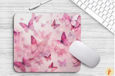 Lovely Pink Butterflies Mouse Pad