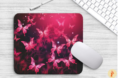 Beautiful Pink Butterflies Mouse Pad