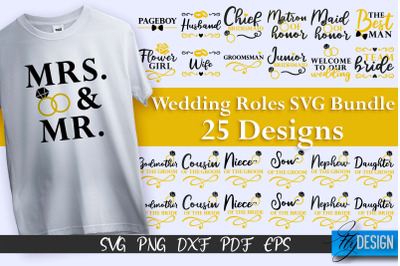 Wedding Roles SVG | Wedding Roles SVG Design | Funny Design SVG