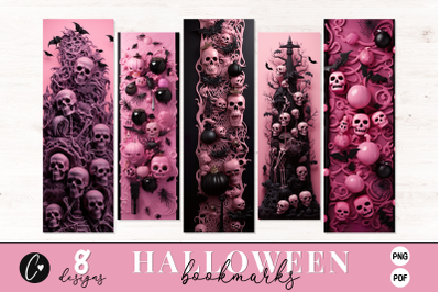 Pink Halloween Printable Bookmark