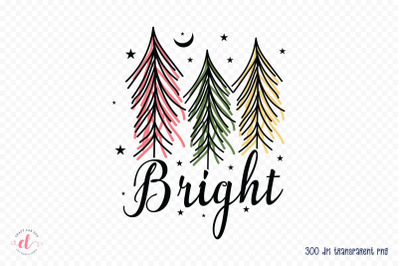 Bright PNG, Christmas Sublimation Design