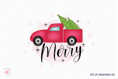 Merry PNG | Christmas Sublimation Design
