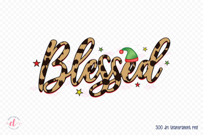 Blessed PNG | Christmas Sublimation Design