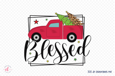 Blessed - Christmas Sublimation Design PNG