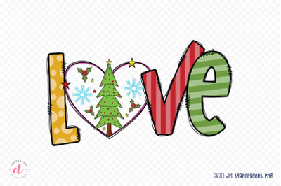 Love PNG - Christmas Sublimation Design