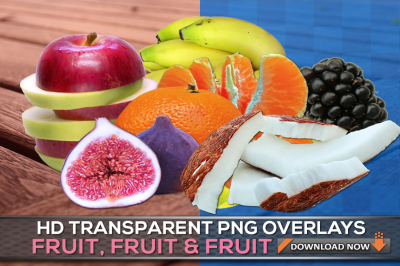 100 TRANSPARENT PNG Fruit Overlays