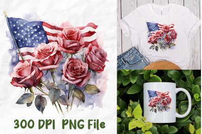 PTSD Awareness In Memory Rose Flag