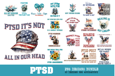 PTSD Awareness Veteran Teal Bundle