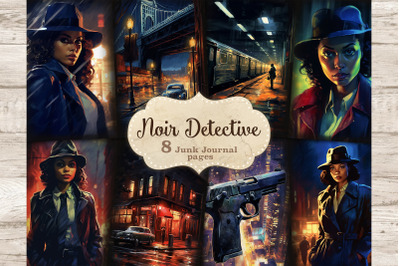 Noire Detective Ephemera | Art Noir Junk Journal Pages