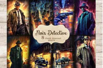 Noire Detective Junk Journal Kit | Vintage Car Printables