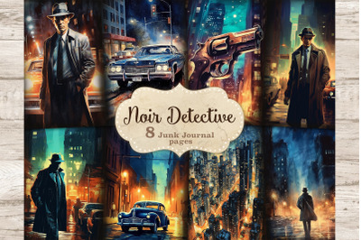 Noire Detective Junk Journal Pages | Ephemera Pages