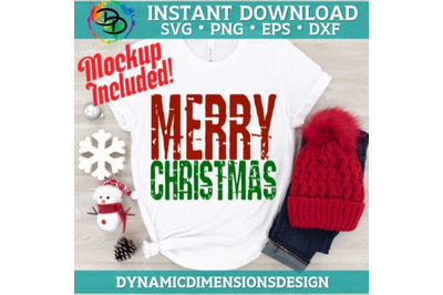 Merry Merry Merry Christmas SVG PNG PDF, Retro Christmas Svg, Vintage