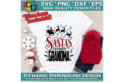 Santas Favorite Grandma&2C; Merry Christmas SVG PNG&2C;Christmas Season&2C; Hol