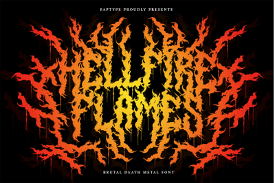 Hellfire Flames | Death Metal Album Music Horror Font