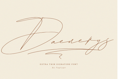 Daenerys | Extra Thin Signature Hotel Wedding Font