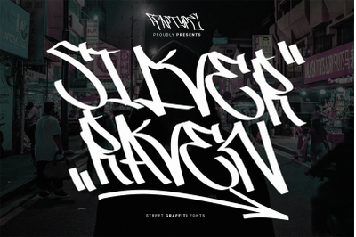 Silver Raven | Graffiti Inspired Album Music Font