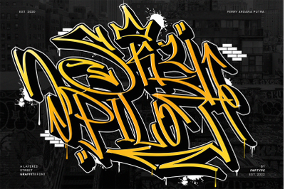 Skypilot | Layered Graffiti Album Music Font