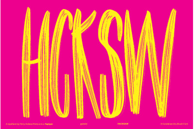 Hacksaw | Condensed Dry Brush VIdeo Poster Title Font