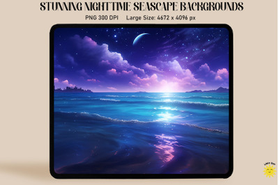 Dreamy Night Sea Backgrounds