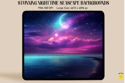 Enchanted Night Sea Backgrounds