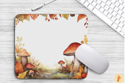 Autumn Leaves And Mushrooms Mouse Pad