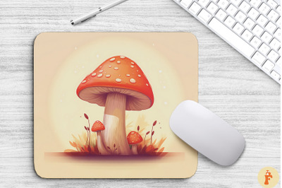 Minimalist Cozy Mushroom Mouse Pad