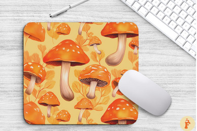 Watercolor Fall Mushroom Mouse Pad