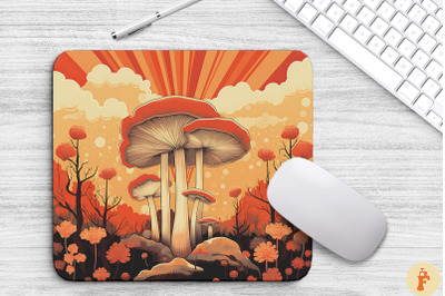 Painting Of Mushrooms In Autumn Sky