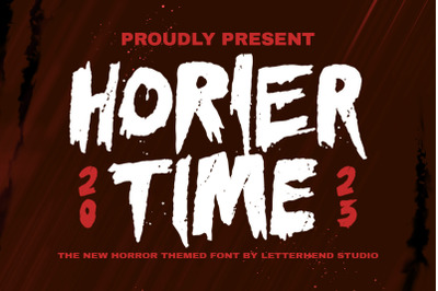 Horier Time - Horror Typeface
