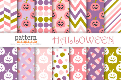 Halloween Digital Paper - Halloween/Jack O Lantern BW009A